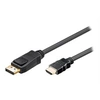 Image de - Câble adaptateur - DisplayPort mâle pour HDMI mâle - 1.8 m - noir