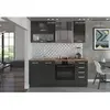 Image de LASSEN Cuisine complete L 180 cm avec meuble four et plans de travail - Gris Matera