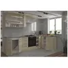 Image de Cuisine d'angle complète LASSEN 240x165cm avec plan de travail - décor chêne Sonoma