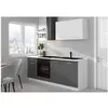 Image de Cuisine complete PREGO - L 210 cm - Décor gris Graphit - Plan de travail 210 cm inclus