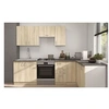 Image de SARA Cuisine complete modulable - Angle réversible - 7 éléments - Décor chene sonoma - L270 x L148 cm - Plan de travail non inclus