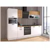 Image de Cuisine complete - L 263 cm - Décor Blanc et Chene - Plan de travail 203 cm inclus