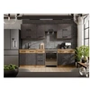 Image de Cuisine complete ROCK 7 éléments - Décor chene lancelot et gris matera - L260 x P 52 x H82 cm - Plan de travail non inclus