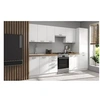 Image de Cuisine complete 8 éléments - Décor blanc - L300 x H52 x H82 cm - Plan de travail non inclus