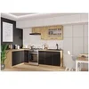 Image de Modena - Cuisine complète - 270 x 150 cm - Chêne artisan et noir mat - Plan de travail non inclus