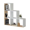 Image de Bibliothèque escalier cube coloris chêne candiene / blanc artic - Hauteur 110 x Longueur 108 x Profondeur 28 cm