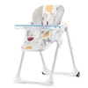 Image de Chaise haute bébé YUMMY - - Multicolore - Réglable - Tablette amovible - Roulettes