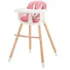 Image de Chaise Haute Bébé SIENNA 2 en 1 Plateau amovible - Rose