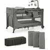 Image de Lit parapluie 3en1 JOY 2 avec accessoires gris foncé