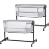 Image de Lit Cododo NESTE UP 2 2 en 1 réglable 5 hauteurs incliné avec matelas filet respirant roulettes Gris