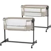 Image de Lit Cododo NESTEE UP 2 réglable 5 niveaux avec matelas pliable lit bébé 2 en 1 Beige
