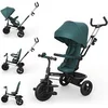 Image de Tricycle ASTON 2 PLUS évolutif 6 en 1 siège pivotant 360° semi-allongé Vert