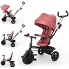 Image de Tricycle ASTON 2 PLUS évolutif 6 en 1 siège pivotant 360° semi-allongé Rose