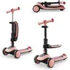 Image de Trottinette HALLEY 2 - 2 en 1 Siège Amovible - Roues LED Pliage Rapide - Rose