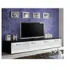 Image de Meuble tv design "duo" 200cm blanc & noir