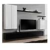 Image de Meuble tv mural design "switch ii" 270cm blanc & noir
