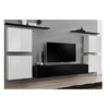 Image de Meuble tv mural design "switch iv" 320cm blanc & noir