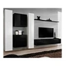 Image de Meuble tv mural design "switch vi" 330cm blanc & noir