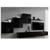 Image de Meuble tv mural design "switch x" 330cm noir