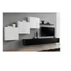 Image de Meuble tv mural design "switch x" 330cm blanc & noir