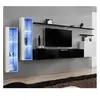 Image de Meuble tv mural design "switch xi" 330cm noir & blanc