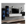 Image de Meuble tv mural design "switch xi" 330cm blanc & noir