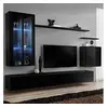 Image de Meuble tv mural design "switch xii" 270cm noir