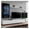 Image de Meuble tv mural design "switch xii" 270cm noir & blanc