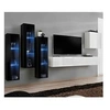 Image de Meuble tv mural design "switch xiii" 330cm blanc & noir