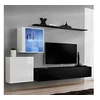 Image de Meuble tv mural design "switch xv" 250cm noir & blanc