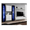 Image de Meuble tv mural design "switch xvi" 330cm blanc & noir