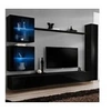 Image de Meuble tv mural design "switch xviii" 280cm noir