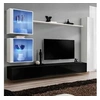 Image de Meuble tv mural design "switch xviii" 280cm noir & blanc