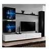 Image de Meuble tv mural design "switch xviii" 280cm blanc & noir