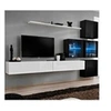 Image de Meuble tv mural design "switch xix" 310cm blanc & noir