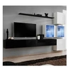 Image de Meuble tv mural design "switch xix" 310cm noir & blanc