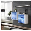 Image de Lot de 2 Vitrines Murales & Etagère "Switch SBIII" 130cm Blanc