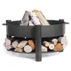 Image de Brasero de jardin SOLAFA avec range bois en acier-Sans couvercle-Ø 80cm--