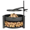 Image de Brasero de jardin SOLAFA 80cm avec grille en acier 60 cm