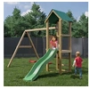 Image de Tour avec toboggan balançoire double aire de jeux de jardin en bois Lucas