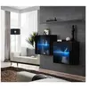 Image de Lot de 2 Vitrines Murales & Etagère Switch SBIII 130cm Noir & Gris