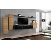 Image de Meuble TV Mural Design Switch I 330cm Naturel & Noir