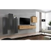 Image de Meuble TV Mural Design Switch III 330cm Gris & Naturel