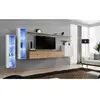 Image de Meuble TV Mural Design Switch XI 330cm Blanc & Naturel