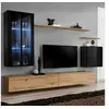 Image de Meuble TV Mural Design Switch XII 270cm Noir & Naturel
