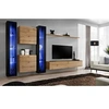 Image de Meuble TV Mural Design Switch XVI 330cm Naturel & Noir
