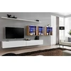 Image de Meuble TV Mural Design Switch XVII 340cm Blanc & Naturel