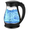Image de Bouilloire Electrique en Verre 1,7 Litre, Intérieur Eclairé, sans Fil,, AD1274B, 2200, Noir