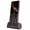 Image de Téléphone Senior touches mémoires Autonomie 18 jours socle de charge Marron