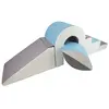 Image de Set de blocs en mousse 4 éléments avec petit pont blanc, bleu clair, gris
